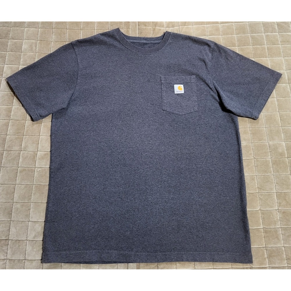Carhartt Shirt, Men's Size Large, Gray, Loose Fit Tee w/ Pocket, Short Sleeve